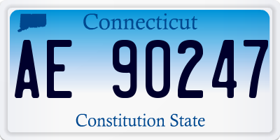 CT license plate AE90247