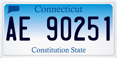 CT license plate AE90251