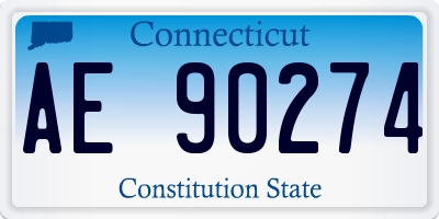 CT license plate AE90274