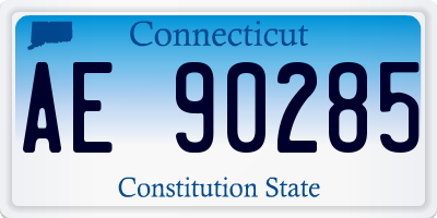 CT license plate AE90285