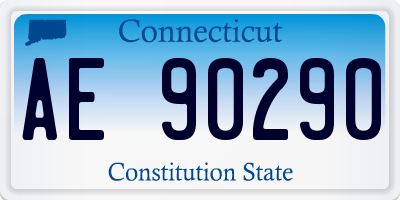 CT license plate AE90290
