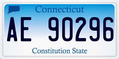 CT license plate AE90296
