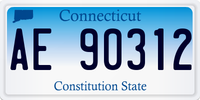 CT license plate AE90312