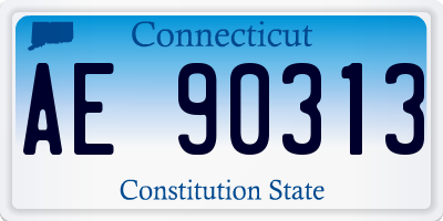 CT license plate AE90313