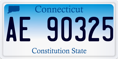 CT license plate AE90325