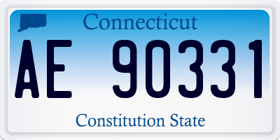 CT license plate AE90331