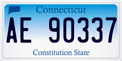 CT license plate AE90337