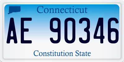 CT license plate AE90346