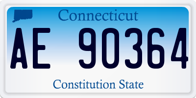 CT license plate AE90364