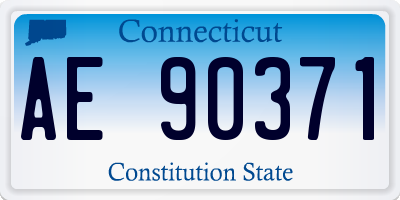 CT license plate AE90371