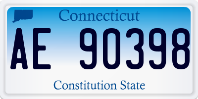 CT license plate AE90398