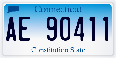 CT license plate AE90411