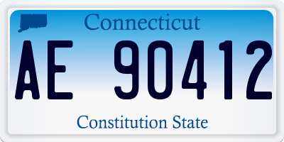 CT license plate AE90412