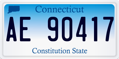 CT license plate AE90417