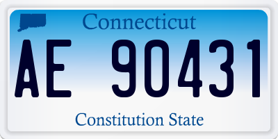 CT license plate AE90431