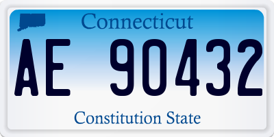 CT license plate AE90432