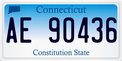 CT license plate AE90436