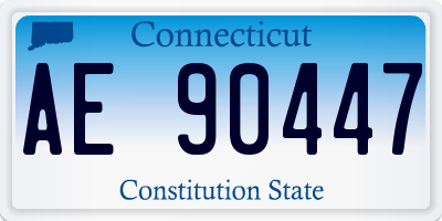 CT license plate AE90447