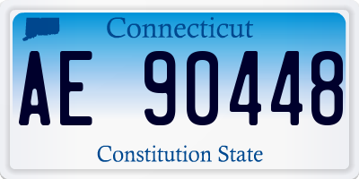 CT license plate AE90448