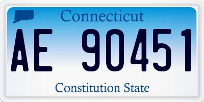 CT license plate AE90451