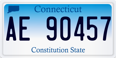 CT license plate AE90457
