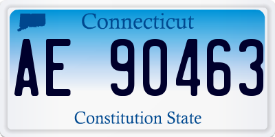 CT license plate AE90463