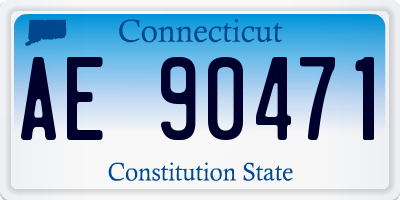 CT license plate AE90471