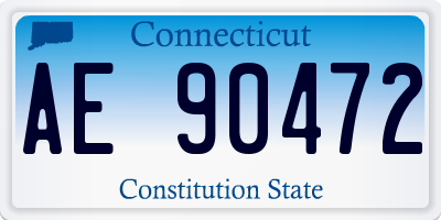 CT license plate AE90472