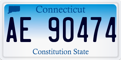 CT license plate AE90474