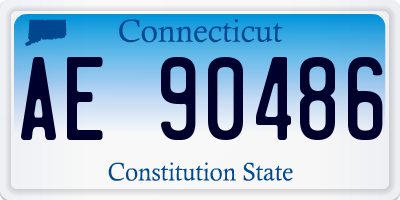 CT license plate AE90486