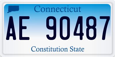 CT license plate AE90487