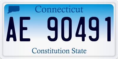 CT license plate AE90491