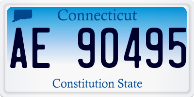 CT license plate AE90495