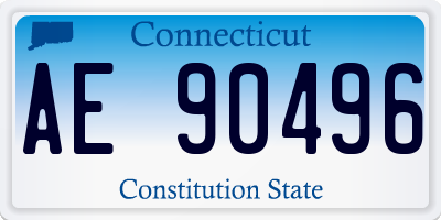 CT license plate AE90496