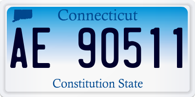 CT license plate AE90511