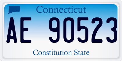 CT license plate AE90523