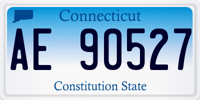 CT license plate AE90527