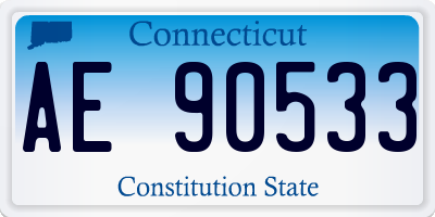 CT license plate AE90533