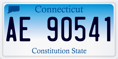 CT license plate AE90541
