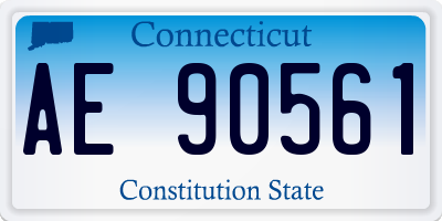 CT license plate AE90561