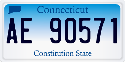 CT license plate AE90571