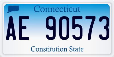 CT license plate AE90573