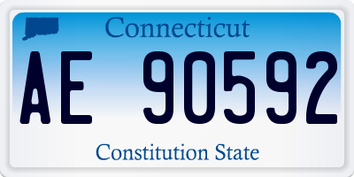 CT license plate AE90592