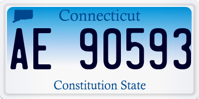 CT license plate AE90593