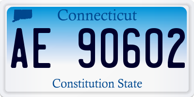 CT license plate AE90602