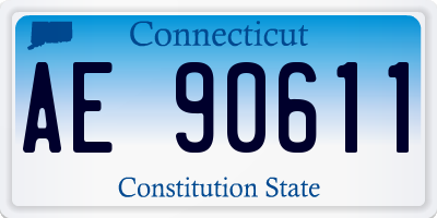 CT license plate AE90611
