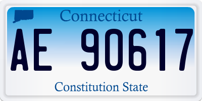 CT license plate AE90617