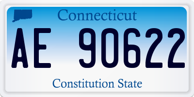 CT license plate AE90622