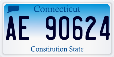 CT license plate AE90624