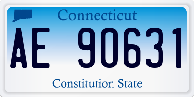 CT license plate AE90631